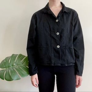 Black boxy cropped Marc Wear Petites jacket